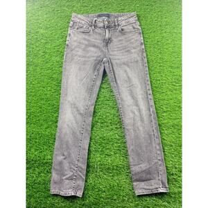 Aeropostale Mens Straight Jeans Gray Wash Mid Rise Stretch Denim 28x30